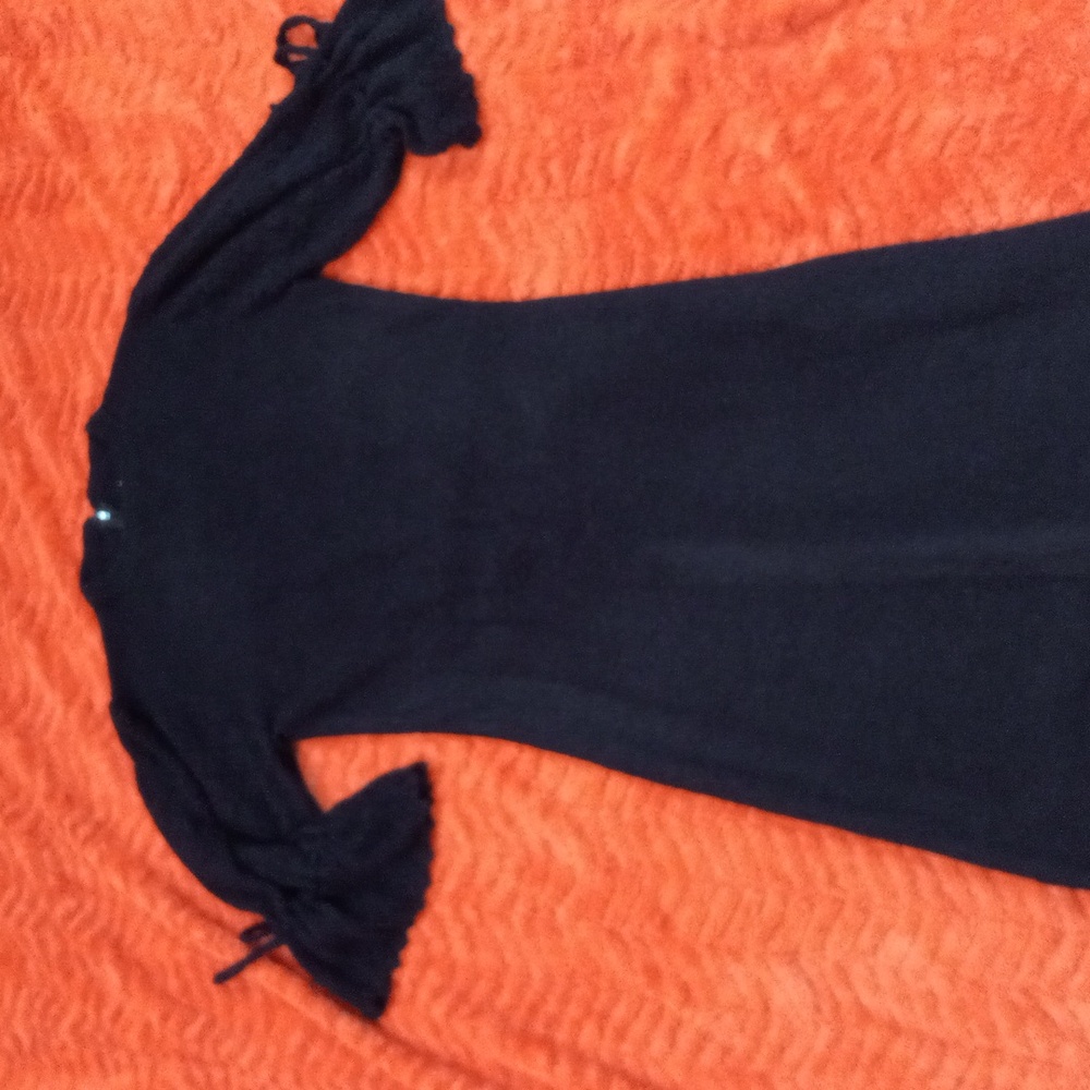 Vintage St John knits black wool blend dress.  elevated basics